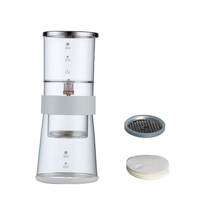 Injueey Cafetera Manual, botella, tetera, vidrio desmontable, herramientas para beber té, tetera portátil, vajilla, regalo, oficina, café Juegos de servir café y té