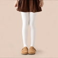 thumbnail image 2 of Ticikt Little/Teen Girls Tights Cotton Cable Knit Footed Pantyhose Leggings Soft Warm Base Layer Pants,Color:Z2 White,Size:9-12 Year, 2 of 5