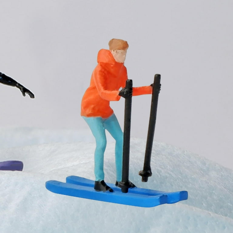 3 pcs Miniature Skier Snowboarder Ski Sports People 1:87 Figures HO Sc –  e-Toyer