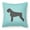 Blue, variant on Carolines Treasures BB3873PW1818 Giant Schnauzer Checkerboard Green Fabric Decorative Pillow
