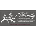 thumbnail image 3 of Family Like Branches on a Tree Wall Vinyl Sticker Saying Decal 32Wx12H Color Options - White, 3 of 3