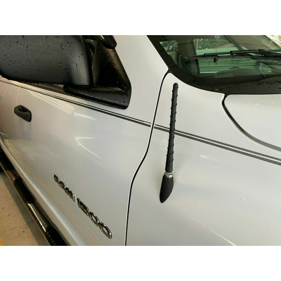 7" inch Short Black Rubber Spiral Antenna Mast Radio AM/FM for DODGE RAM 1999-2008