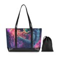 thumbnail image 7 of FORMRS Canvas Laptop Tote Bag for Women with 15.6" Computer Compartments Shoulder Handbag, Space Astronaut, 7 of 7
