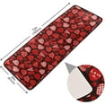 thumbnail image 2 of Dreamtimes Love Red Hearts Black Hallway Runner Rug 2'x6' Kitchen Rug with Rubber Backing Valentine's Day Non Slip Entryway Rug Runner Washable Soft Area Rug for Hallway Bedroom Kitchen Decor, 2 of 6