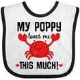 thumbnail image 3 of Inktastic My Poppy Loves Me Grandchild Boys or Girls Baby Bib, 3 of 4