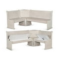 thumbnail image 2 of Sunny Designs Bayside Farmhouse Wood Breakfast Nook Set in Marble White, 2 of 3