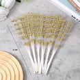 thumbnail image 2 of 4mm Gold Pearl Flowers Stick QZS Wedding Pearl Floral Picks Christmas Tree Topper Picks 50pcs DIY Beads Garland Accessories, 2 of 7