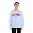 thumbnail image 4 of Cincinnati Ohio Sweatshirt Gifts Crew Neck Shirt Long Sleeve Unisex, 4 of 7