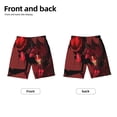 thumbnail image 6 of Hazbin Hotel Alastor Radio Demon Boy's Board Shorts Teen Swim Trunks Drawstring Quick Dry Beach Shorts Summer Swimsuits with Mesh Lining and Pockets, 6 of 8
