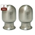 thumbnail image 2 of Royal Designs, Inc. Top Rounded Cylindar Brushed Nickel Lamp Finial, F-7003BN-2, Brushed Nickel, Pack of 2, 2 of 5