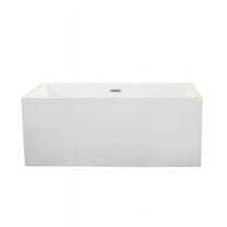 Altair Design Persephone 59" x 30" Freestanding Soaking Acrylic Bathtub in White
