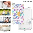 thumbnail image 2 of Coolnut Hand Towels Colorful Butterflies 2 PCS, Cotton Bath Towel Drying Face Hands Body Decorative Water Absorbent Lightweight Washcloth for Bathroom Ktichen Travel Gym, 16"×28", 2 of 6