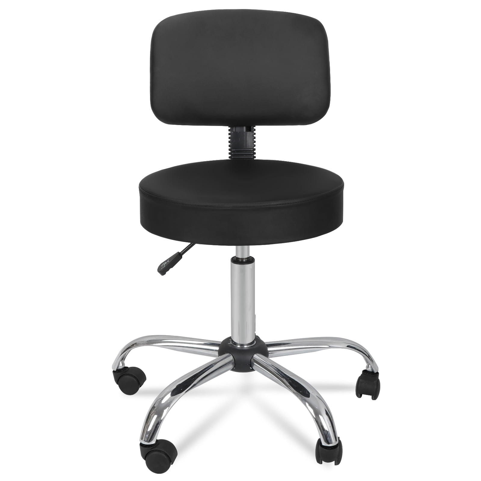 ZENY Rolling Adjustable Swivel Drafting/Medical/Spa Stool Chair with Back for Home,Shop,Tattoo,Spa