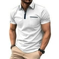 thumbnail image 2 of LpwkSSA Men Casual Round Neck Printing Pullover Fitness Sports Shorts Sleeves T Shirt Blouse White XL, 2 of 6