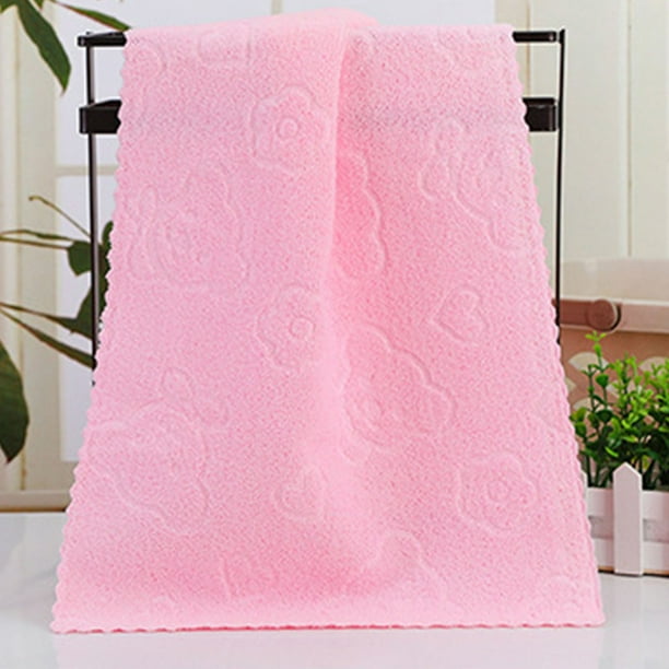 pstuiky Toalla facial lisa con relieve de oso de cinco colores, suave y absorbente, ideal para la limpieza y el baño.