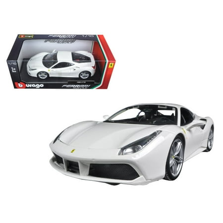 Ferrari 488 Gtb White 118 Diecast Model Car By Bburago