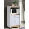 thumbnail image 2 of Pemberly Row Microwave Kitchen Cart in White, 2 of 7