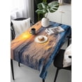 thumbnail image 6 of Beach Reef Table Cloth, Waterproof Tablecloth for Rectangle Tables, Beach Sunset Ocean Waves Natural Scenery Reusable Washable Fabric Table Cover for Restaurant Kitchen Dining Tables 60"x120", 6 of 9