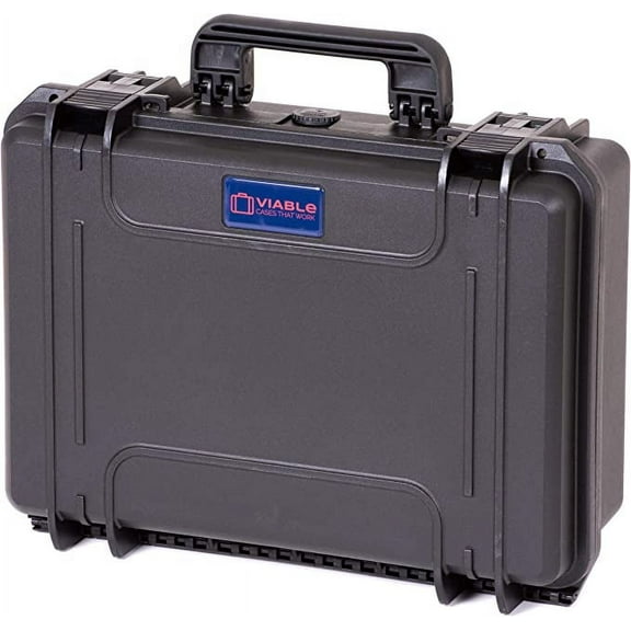 Viable 181407B Protective Equipment Transport Case with Foam Insert, 18.3" x 14.4" x 6.9"