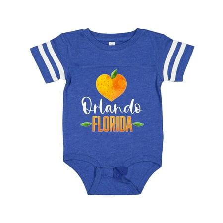 

Inktastic Orlando Florida Orange in Heart Gift Baby Boy or Baby Girl Bodysuit