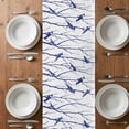 thumbnail image 6 of Navy Blue Branches Birds Table Runner - 48 Inch Long, Kitchen Dining Table Runner Dresser Scarves, Abstract Forest Silhouettes Farmhouse Decor for Coffee Tables Wedding Party Banquet, 6 of 8