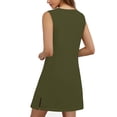 thumbnail image 6 of JIAYUE Women's Dress Above Knee Casual Sleeveless Sexy V Neck Split Hem Flowy Beach Comfortable Loose Fit Boho Maxi For Classic Female Dresses, 6 of 6