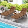 thumbnail image 2 of Costway 2PCS 73" Lounge Chaise Cushion Padded Recliner Cushion Indoor Outdoor Brown, 2 of 10