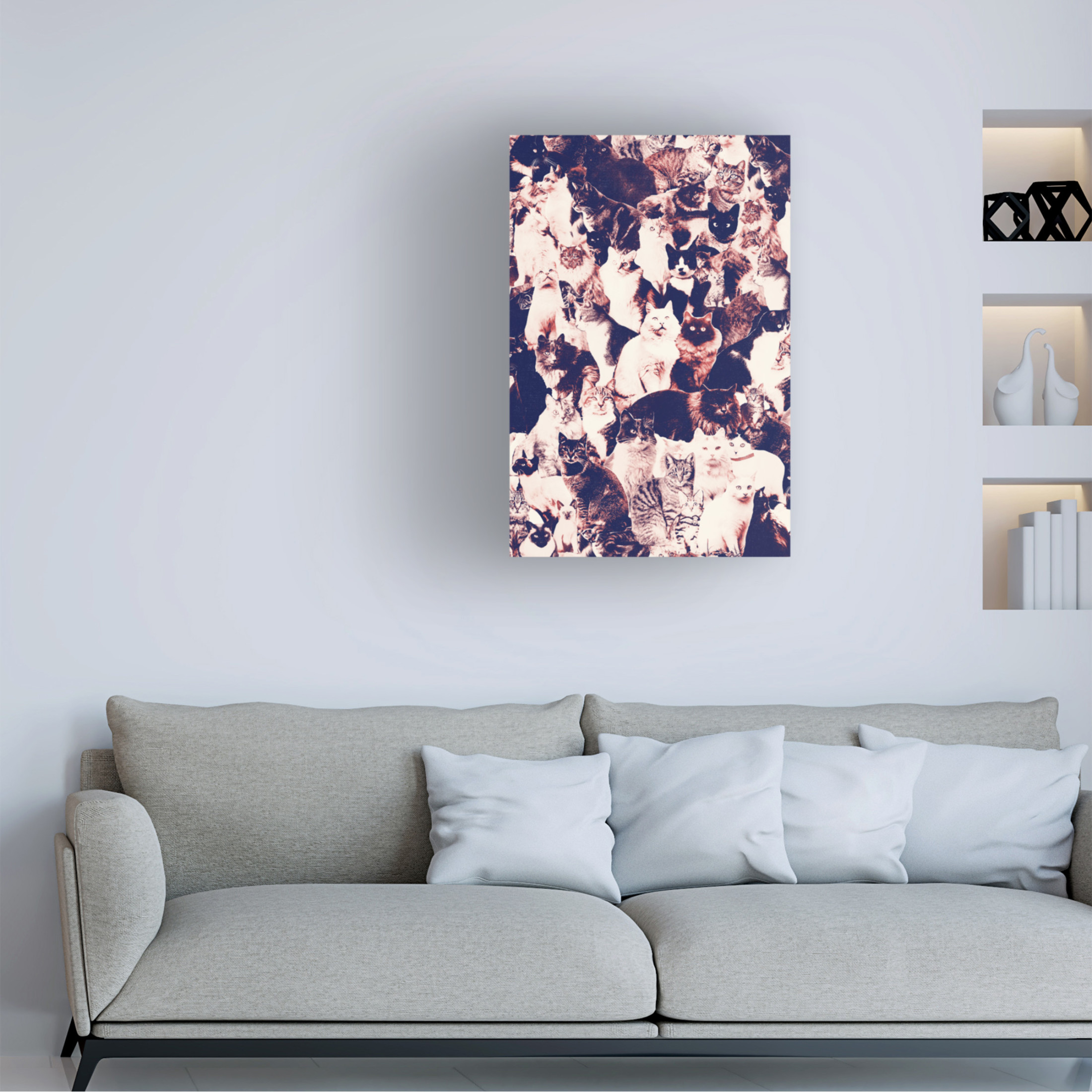 Trademark Fine Art Florent Bodart  Cats Forever Canvas Wall Art