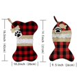 thumbnail image 2 of Medias navideñas para perros y mascotas, arpillera a cuadros, forma de pez, medias para mascotas, decoraciones navideñas, 2 uds., 2 of 5