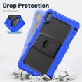 thumbnail image 4 of XYX For MatePad SE 2024 Case 11 inch AGS6-W00, 3in1 Heavy Duty Shockproof Tablet Case with Stand, Shoulder Strap, Blue, 4 of 7