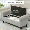 thumbnail image 4 of HOMCOM 50" Bed End Bench with Ottoman and Storage, Gray, 4 of 8