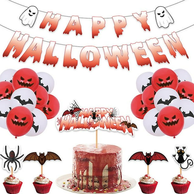 Halloween Themed Decoration, Ghost Festival Themed Decoration Balloon Set, HappyHalloween Party Decoration, Ghost Festival Halloween Flag