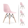thumbnail image 1 of Sillas Tipo Eames OLU Kit 4pz Estilo Minimalista Moderno Color Rosa, 1 of 6
