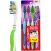 Colgate ZigZag Deep Clean Manual Toothbrush with Tongue and Cheek Cleaner, Soft, 4 Ct