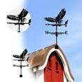 thumbnail image 2 of TERGAYEE Metal Weather Vane,Flying eagle Decoration Roof Weather Vane Garden Courtyard Decoration,for Roof Gardens,Garden Sheds,Homes,Fence Posts,Pergola,Barn or Shed Weathervane 1pc,Black, 2 of 9
