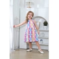 thumbnail image 4 of Little Girl Unicorn Dress Toddler Summer Spring Ruffle Sleeve Sundress Dresses 2T-Unicorn, 4 of 7