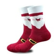 thumbnail image 4 of Voncos Female Christmas Santa Claus Mid-Calf Socks - Multicolor Cute Festive Acrylic Socks, One Size Holiday Gift for Women, 4 of 4