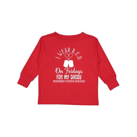 

Inktastic I Wear R.e.d. on Friday for Daddy Gift Toddler Boy or Toddler Girl Long Sleeve T-Shirt