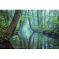 thumbnail image 2 of Podt, Martin 18x13 Gold Ornate Wood Framed with Double Matting Museum Art Print Titled - Moody Reflections, 2 of 4