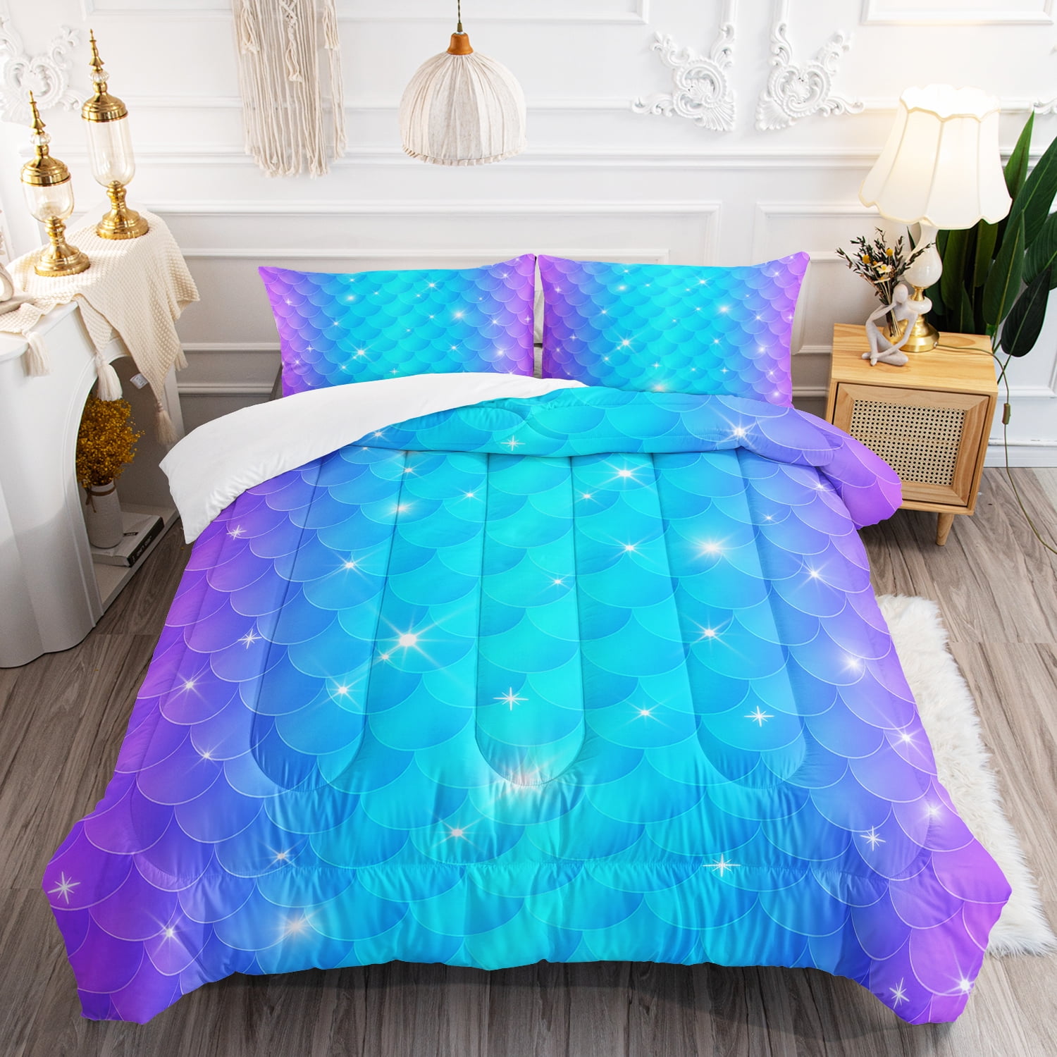 Hosima 3Piece 3D Digital Printed Polyester Comforter With Multiple