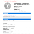 thumbnail image 2 of Front Brake Rotor - Compatible with 1983 - 1996 Oldsmobile Cutlass Ciera 1984 1985 1986 1987 1988 1989 1990 1991 1992 1993 1994 1995, 2 of 2