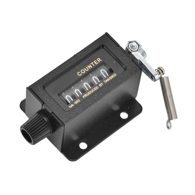 Función de reinicio del contador mecánico Diseño de espejo de vidrio transparente duradero Herramienta de conteo precisa de 5 dígitos para impresión