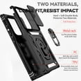 thumbnail image 4 of for Samsung Galaxy S23 Ultra Case with Kickstand and Slide Camera Cover [ Military-Grade ] Full Body Drop Tested Protective Cover for Samsung Galaxy S23 Ultra（2023） (BlackBlack), 4 of 17
