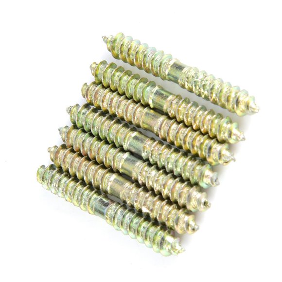 Dowel Screws Wood, 20pcs 5x40mm Dowel Screw Woodworking Double Threade Double Ended D to Threaded Screw Sided Furniture Connector