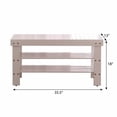 thumbnail image 4 of Roundhill Furniture Pina Quality Solid Wood Shoe Bench, White Finish, 4 of 4