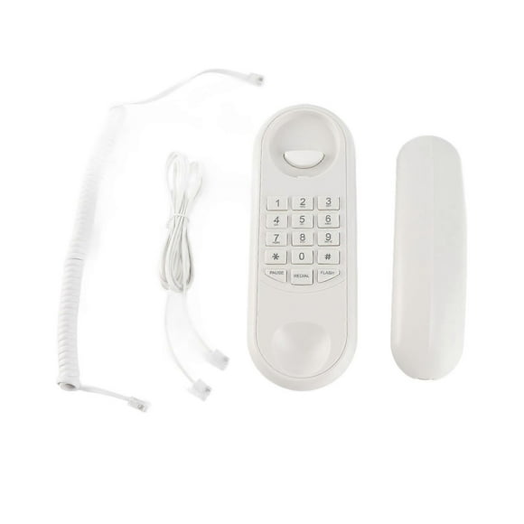 Corded Telephone Portable Pause Redial Flash Wall Mountable Telephone for Household