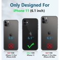 thumbnail image 6 of Strong Magnetic for iPhone 11 Case with Screen Protector - Compatible with Wireless Charging, 21ft Military-Grade Drop Tested, Shockproof Slim Fit Translucent Matte Cover - White, 6 of 13