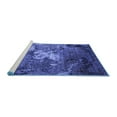 thumbnail image 2 of Ahgly Company Machine Washable Indoor Rectangle Oriental Blue Industrial Area Rugs, 2' x 4', 2 of 4