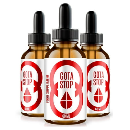 (3 Pack) Gota Stop Drops, Maximum Strength Blood Support Formula, All-Natural Liquid Dietary Supplement for Optimal Circulatory Health, GotaStop Reviews (90 Servings)