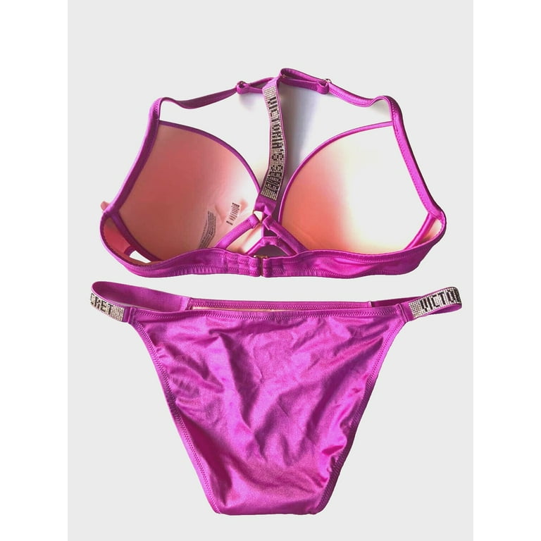 Victoria's Secret Shine Strap SWIM RHINESTONE THONG BIKINI